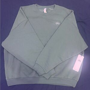 ALO Yoga Men's Clover Green Crewneck Sweater